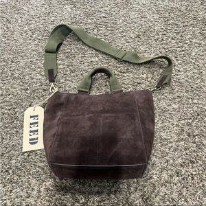 FEED NWT suede convertible purse